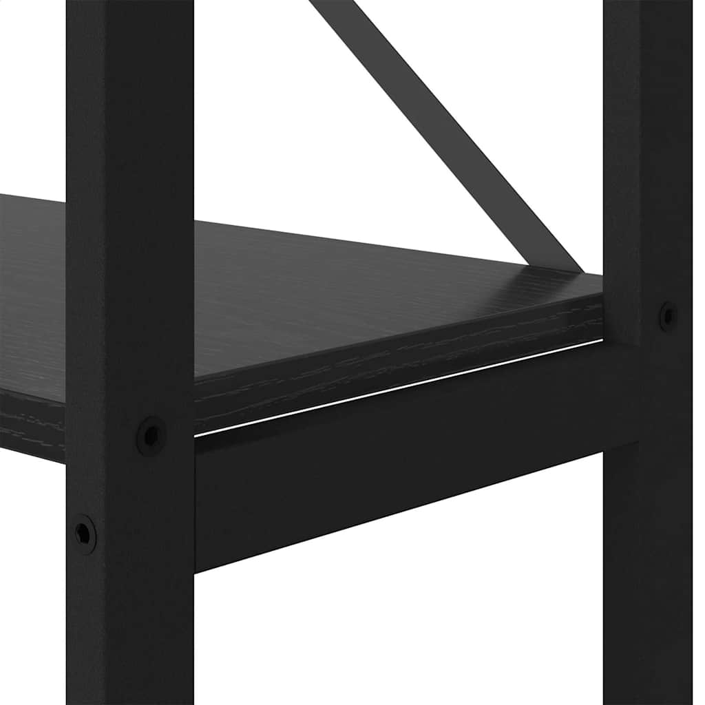 Bookshelf Black oak 156 x 25 x 167.5 cm Engineered wood